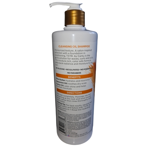 NWT TXTR By Cantu Color Treated & Curls Cleansing Oil Shampoo - Picture 2 of 2